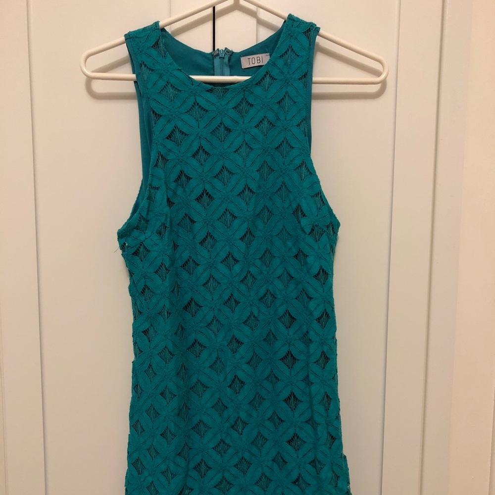 Teal short dress